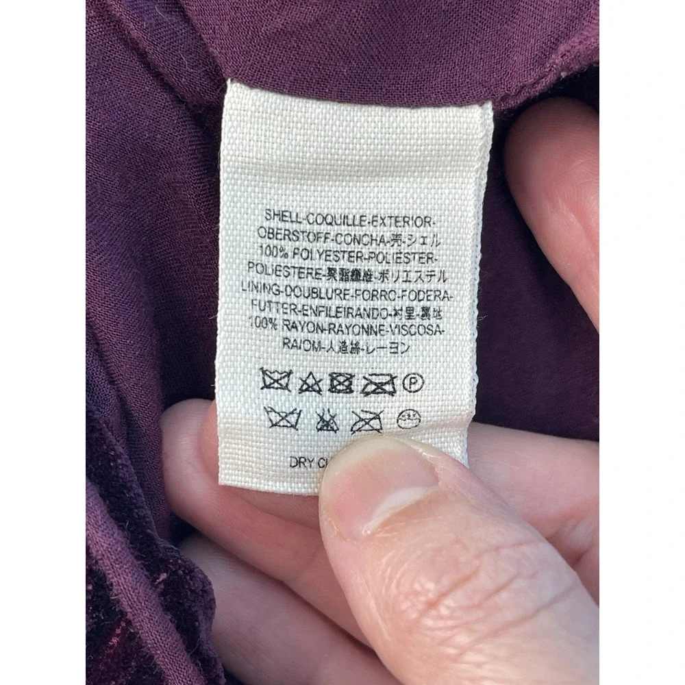 Free People Women's Velvet Shorts Purple Plum Size 6 High Rise Back Zip